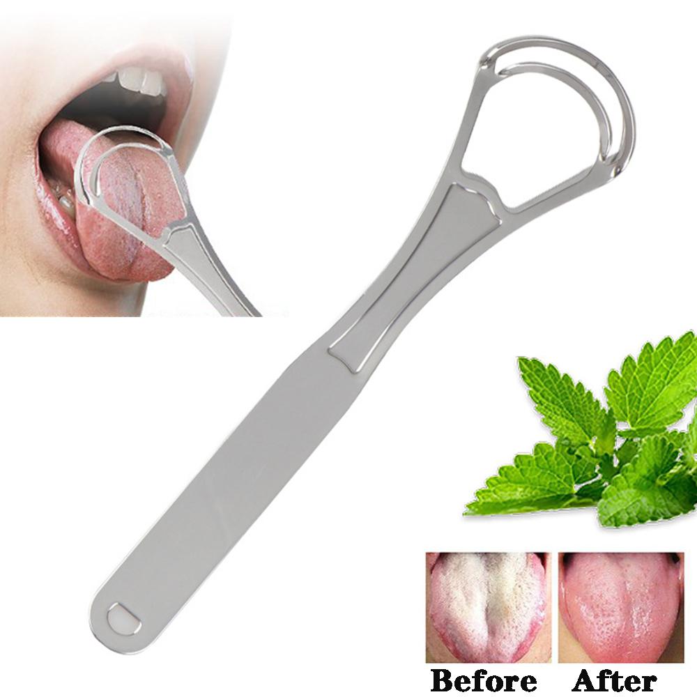 Oral Care Stainless Steel Tongue Scraper Medical Mouth Brush Tongue Brush Tongue Scraper Cleaner