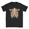 Halloween Ribcage Chest Piece Pumpkins Skeleton Bone T Shirts Tops Short Sleeve Crew Neck Tee Shirt Gift Idea T-Shirts