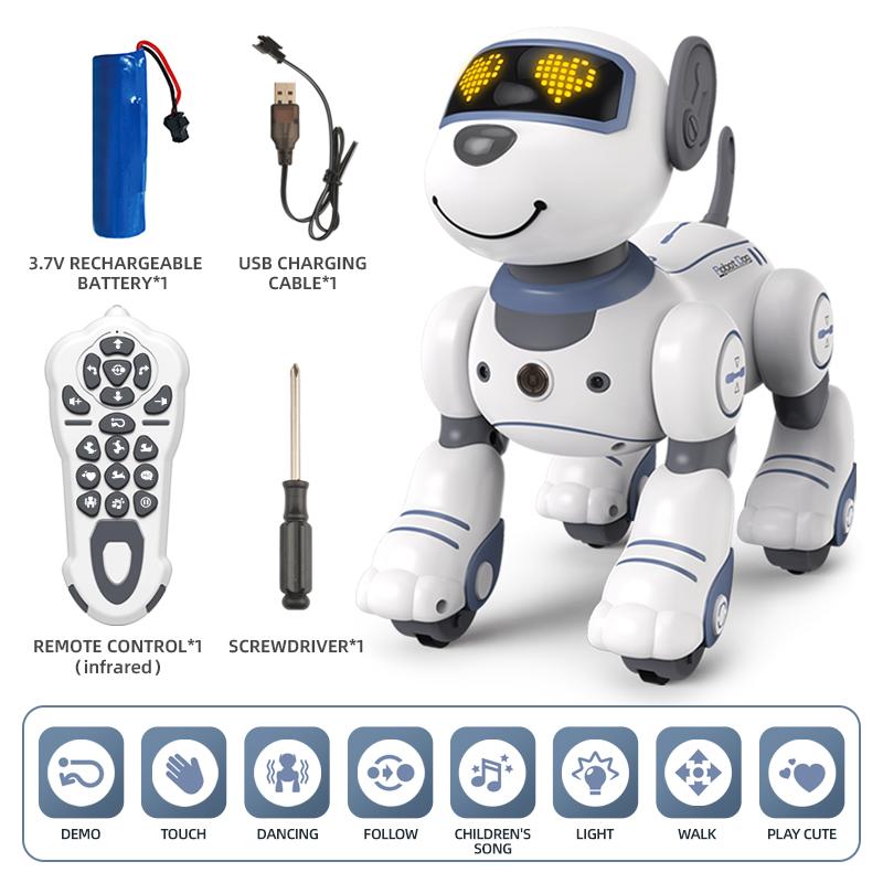 Children's Toy Remote Control Intelligent Robot Dog DIY programming voice interactive electronic pet dog robot model gift High Quality