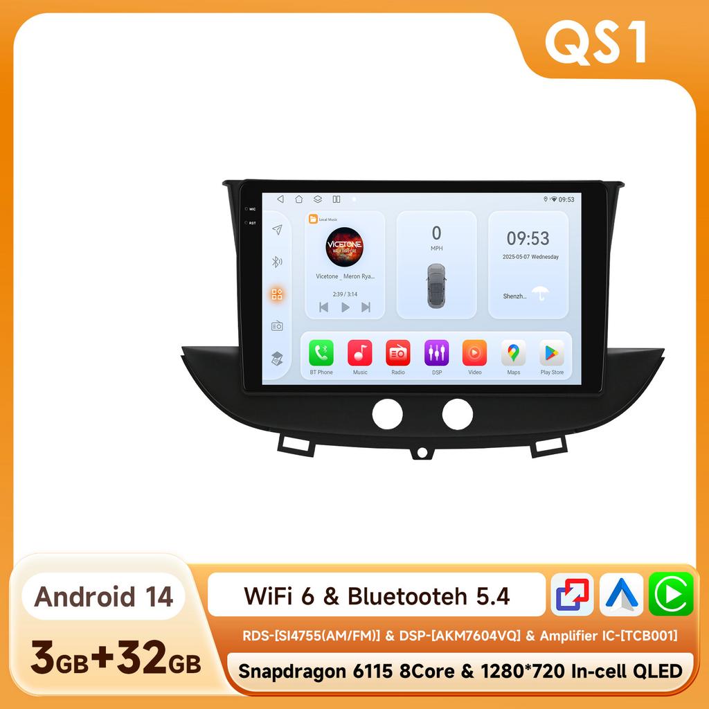 Ossuret Snapdragon Intelligent Screen Car Radio for Opel Grandland X 2016 - 2020 Crossland X Multimedia Stereo Video Player Carplay Android Auto GPS