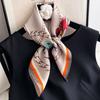 Fashion 100% Pure Silk Scarf Women Floral Shawls Wraps for Ladies Foulard Scarves Pashmina Neck Female Hijab Square Kerchief
