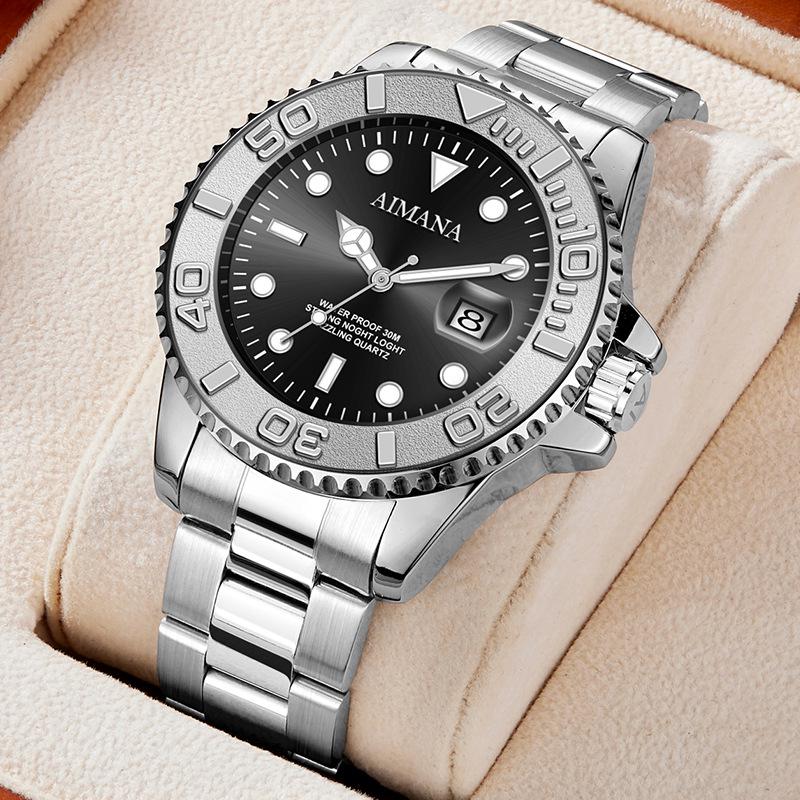 

Swiss Waterproof Luminous Men s Quartz Antique Steel Watch