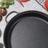 Telssida Cast Iron Non-Stick Flat Bottom Frying Pan
