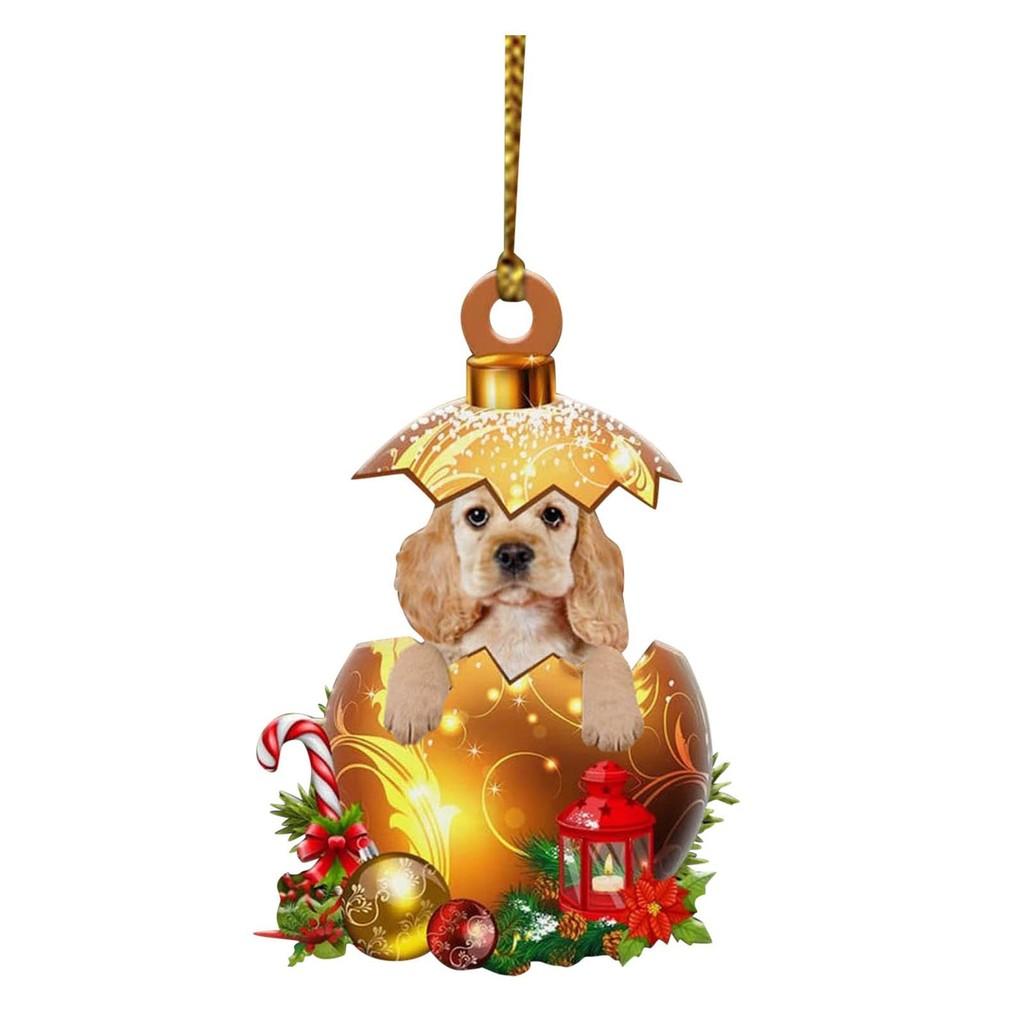 Cute Dog Cartoon Gold Egg Car Hanging Ornament Ideal For Festive Home Decor