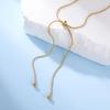 Round Snake Chain for Women Long Necklace Adjustable Gold Color Stainless Steel Chain Winter Sweater Jewelry Fashion Accessories