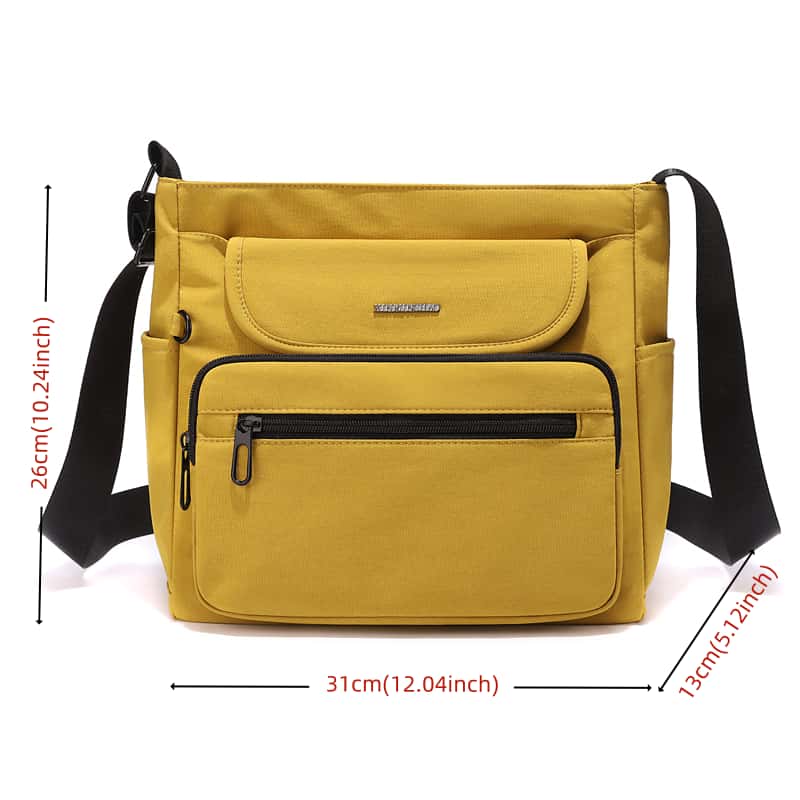 Lightweight Nylon Handbag Crossbody Bag Large Capacity Multi-Compartment Casual Daily Tote Travel Tote Shoulder Purse