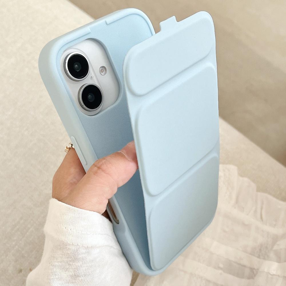 Candy Folding Flip Magnetic Phone Case for iPhone 17 16 15 14 13 11 12 Pro Max Macaron Shockproof Bumper Bracket Funda