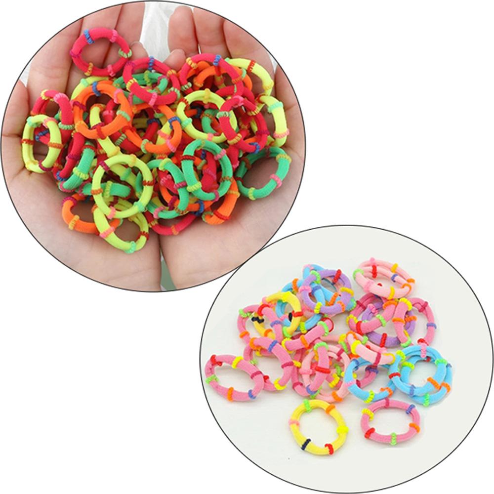 

150 шт. Детские конфетные цветные резинки для волос для маленьких девочек, милые резинки-скранчи, детские мягкие эластичные милые аксессуары для волос 150pcs