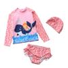 Baby Girls Rashguard Swimsuit Set Long Sleeve Mermaid Bathing Suits Bikini Bottoms Sun Protection Swimwear
