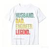Funny Vintage Shirt Husband Dad Engineer Legend Retro TShirt Oversized Unisex Tees Comfortable