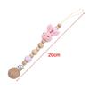 1Pc Crochet Bunny Baby Pacifier Clip Chain Bpa Free Wooden Beads