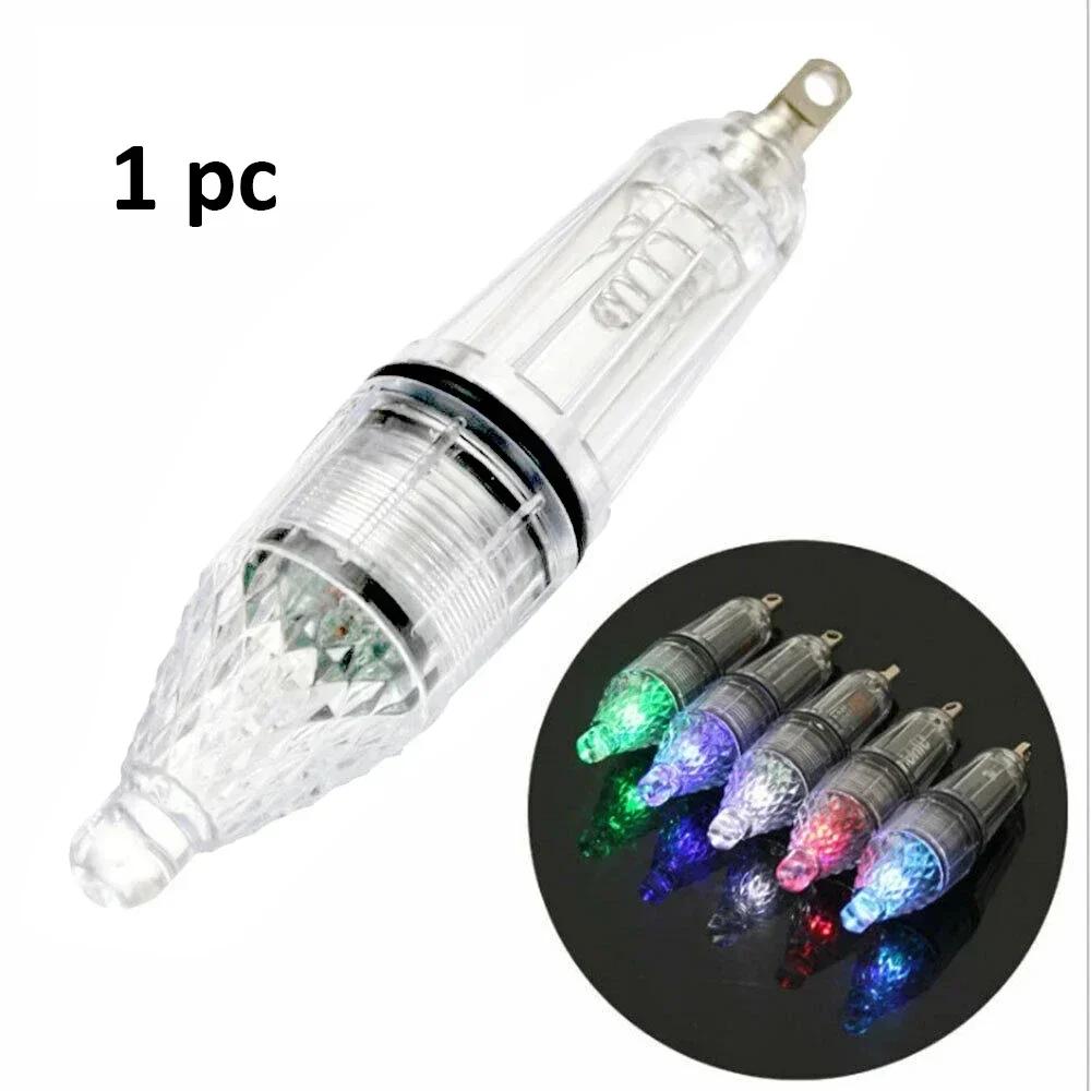 Underwater LED Lure Light 12/17cm Waterproof Fishing Light Colorful Flash LED Bait Lamp Fishing Tools , Without Battery