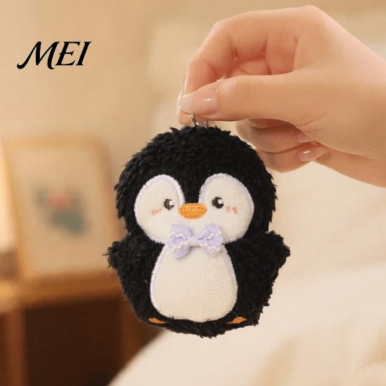 Stuffed Animal Toy Penguin Plush with Ball Chain, Cartoon Keychain Fluffy Backpack Charms Pendant, Doll for Bag Charm Portable Accessory