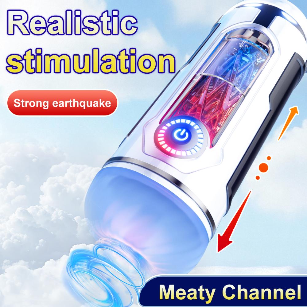 Male Masturbation Cup App Control Penis Machine Soft Pussy Vagina Silicone Real Vaginal Glans Trainner Toys For Men Adult