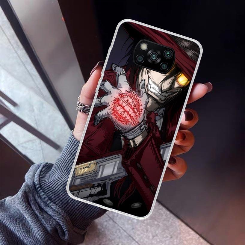 A-Alucard Hellsing Anime Phone Case For Xiaomi Poco X5 X6 X7 Pro F7 Ultra M7 Redmi 15C 15 13C 13 12C 12 10 10C 10A 9 9C 9T 9A Co