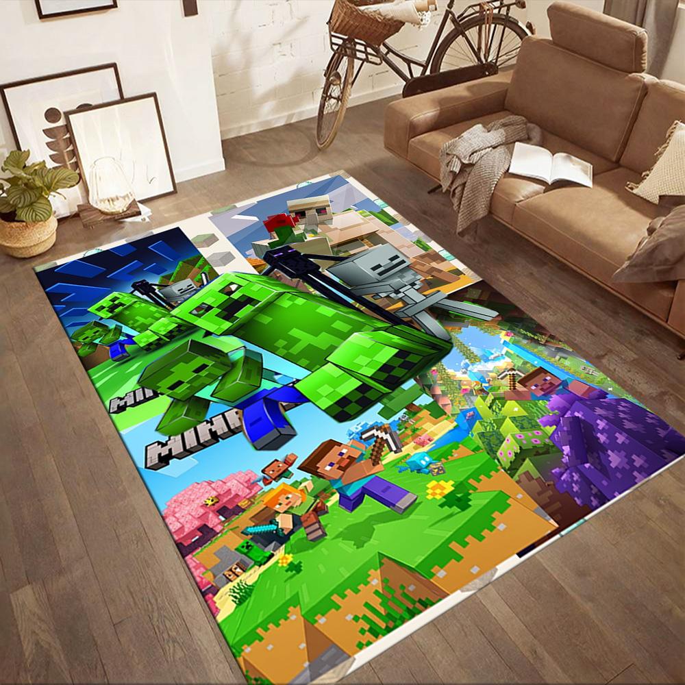 Minecraft 293 Floor Mat Suitable for Game Room Decorate room Entryway Living Rooms Antislip Carpet Office home decor Wedding Party Gift