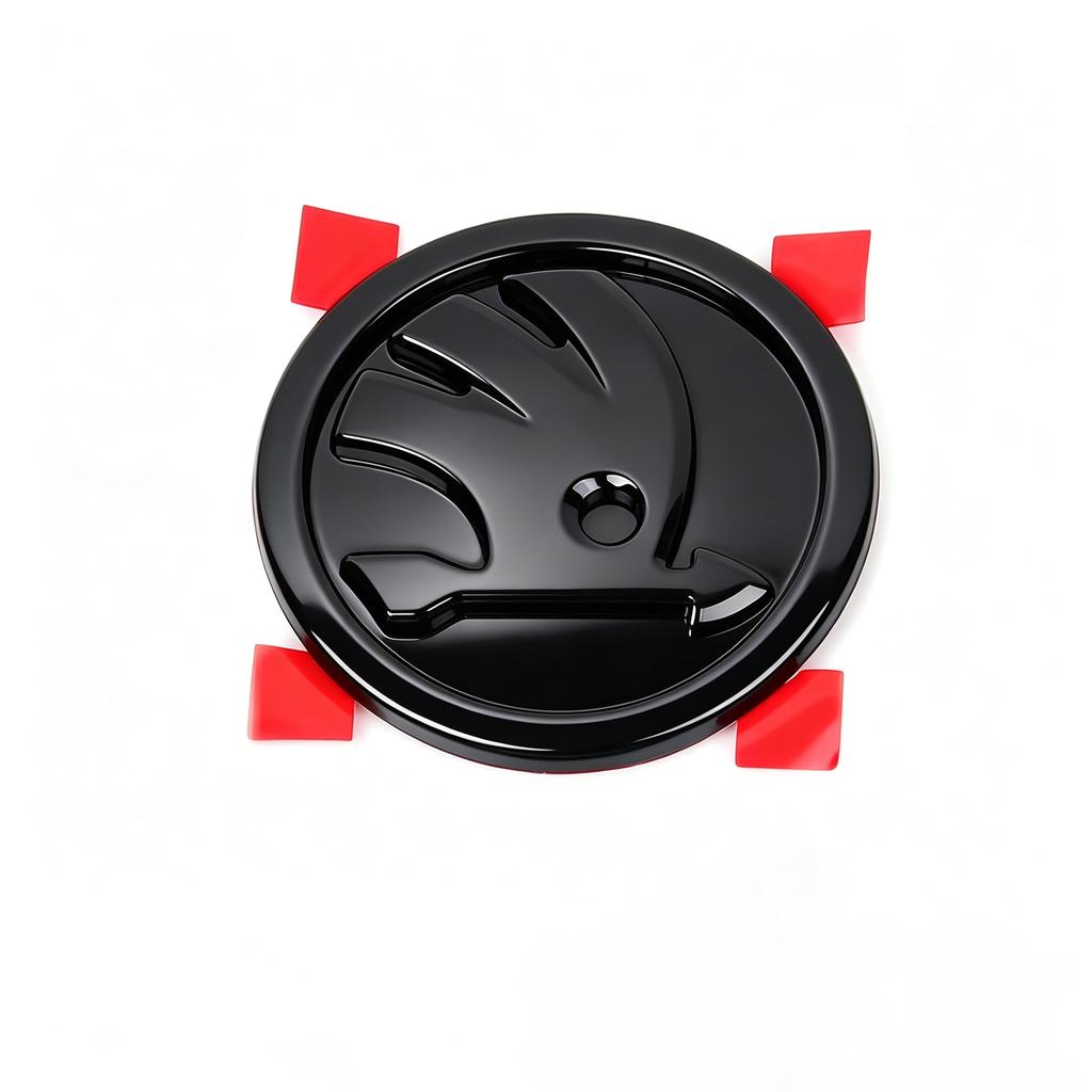 CXUX8 ABS Front Rear Emblem for Skoda Octavia Fabia, 8.0cm/9.0cm, Multi-Color Optional, Single Piece, Front Grille & Trunk Badge