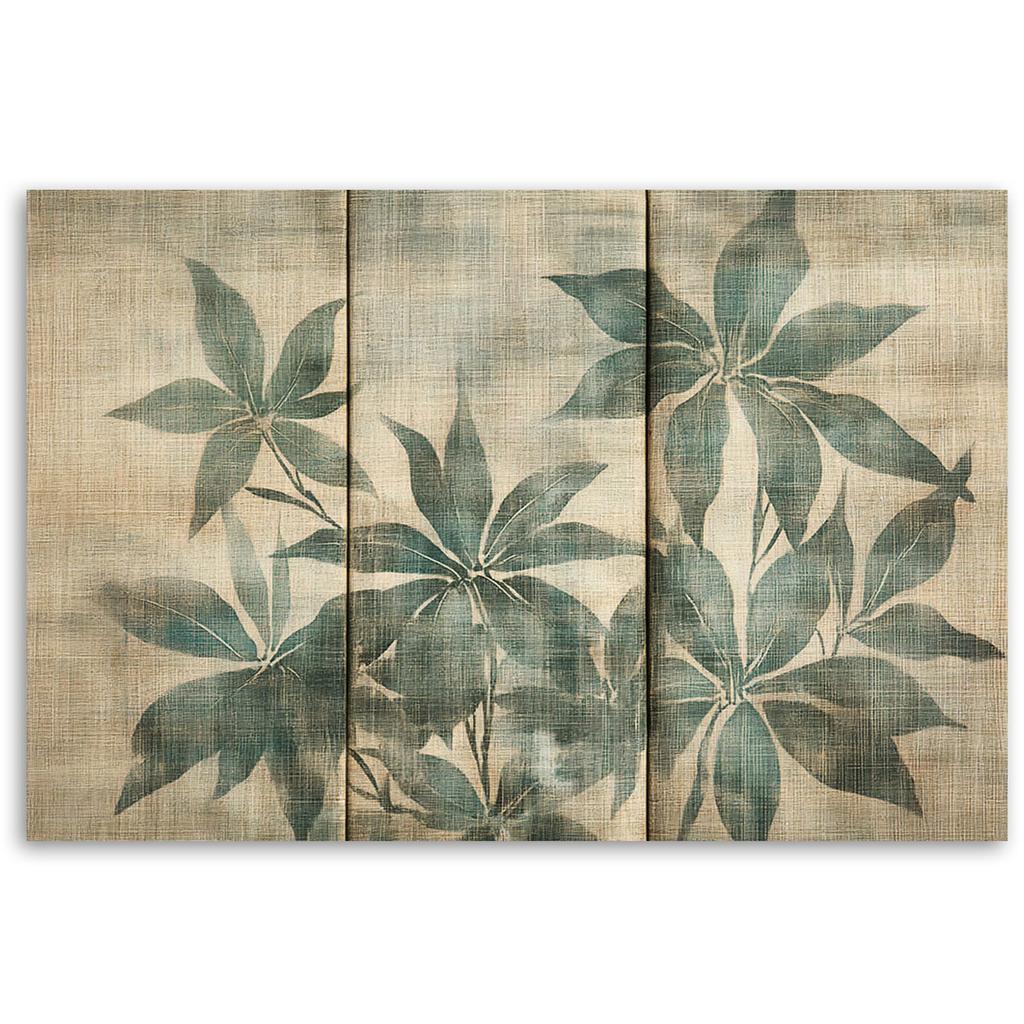 Canvas Print, Grey Leaves