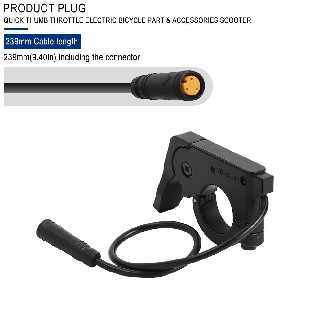 Finger Throttle TT009 Electric Bike 22mm M8 3Pin Thumb Throttle Accurate Speed Control 36V 48V 60V 72V Electric Accelerator
