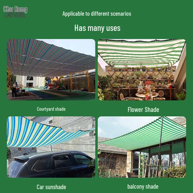 Churong Black Sunshade Net with Hemmed Edges