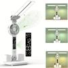 Multifunctional Dual-Head LED Desk Lamp, Multifunctional Fan Desk Lamp, Multifunctional USB Pen Holder Lamp, 3 Modes, Reading Light, Fan Light