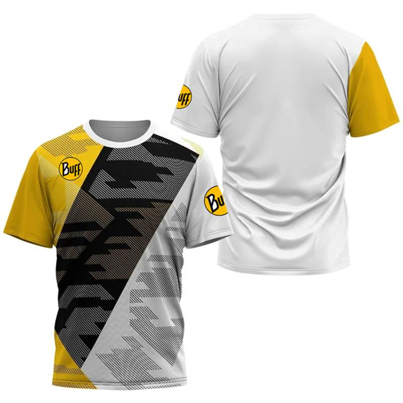 Summer Round Neck 3D BUFF Print Top Fashionable Casual Sport Short Sleeved Men's T-shirts