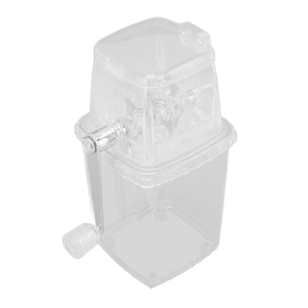 Manueller Eiscrusher Klein Tragbarer Hobel Handbetriebene Schneeeiskonus-Maschine für Zuhause Transparent