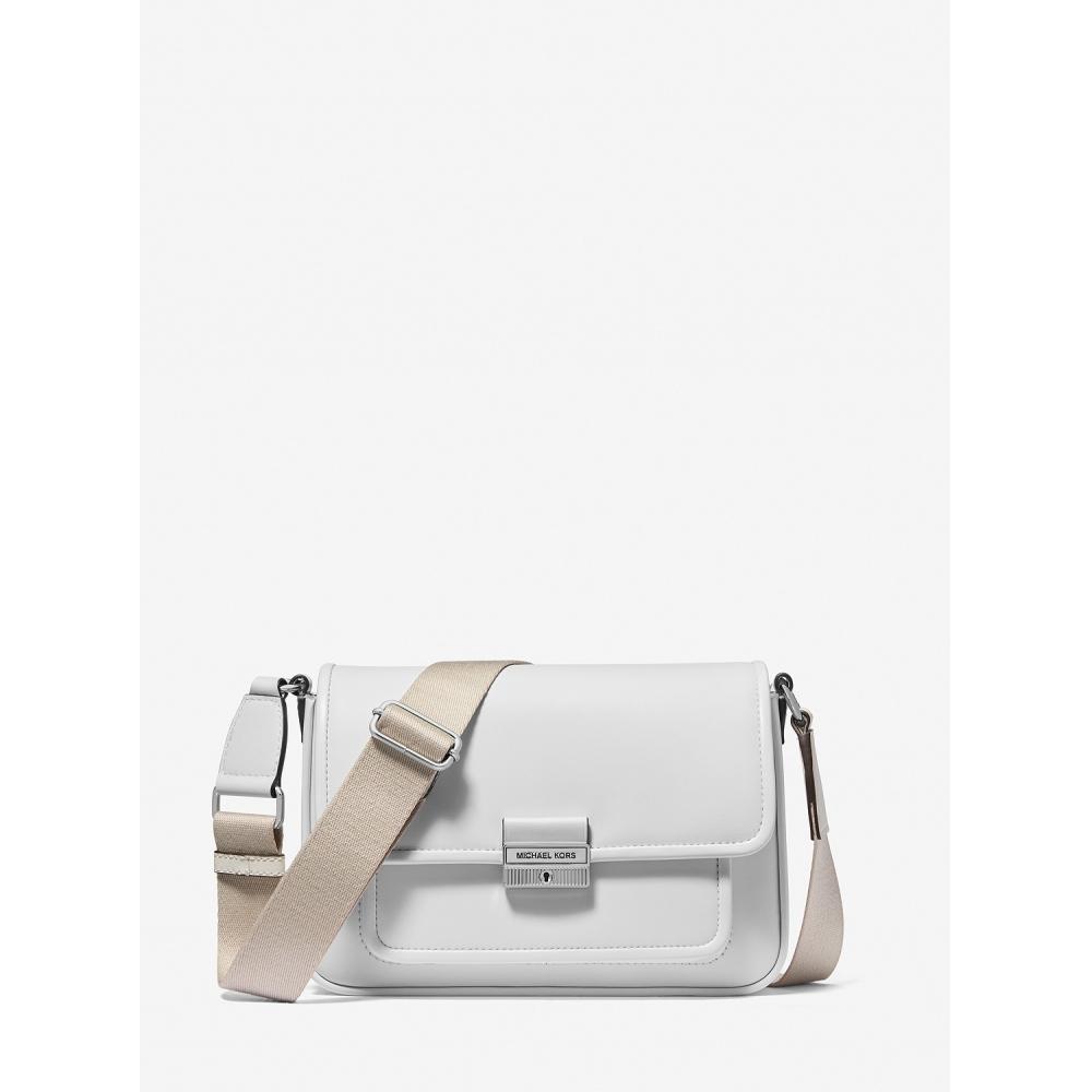 

Michael Kors Bradshaw Leather Crossbody Medium 35r5s2bm8l1999 Optic White F