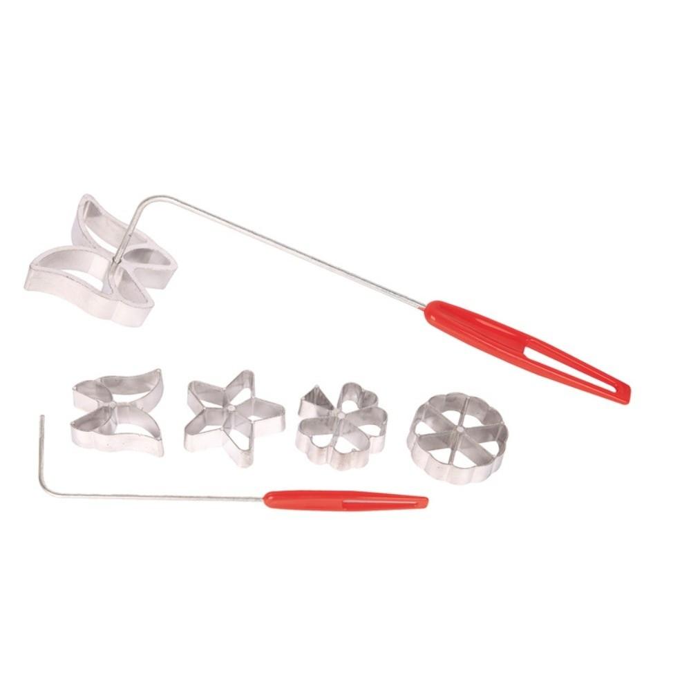 Food-Grade Cake Printing Moulding Handle Waffle Model Set  Home Kitchen DIY Baking серебряный