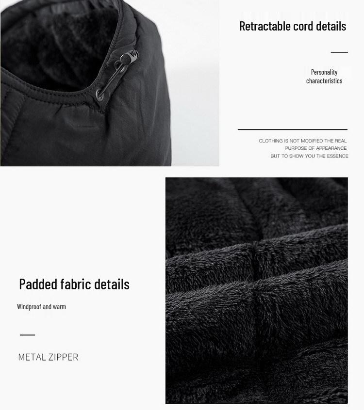 Men's Fleece-Lined Winter Coat - Thick, Casual, Multi-Pocket, Mid-Length Jacket for Middle-Aged and Elderly