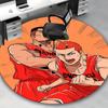 1pc SHOHOKU Basketball Anime Design Round Carpet - Office Chair Mat, Non-Slip Rug for Home Decor, Seasonal Gift, Suitable for Office, Living Room