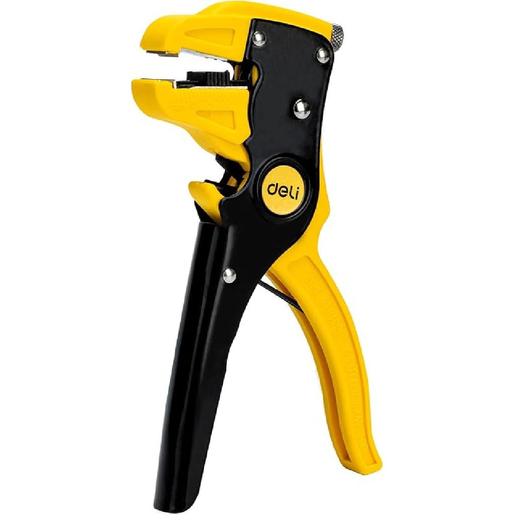 deli Automatic Wire Stripper and Cutter, Quick Strip Wire Stripper Tool for 10-24 AWG Electrical Cable and Autimotive Repair, Ergonomic Handle