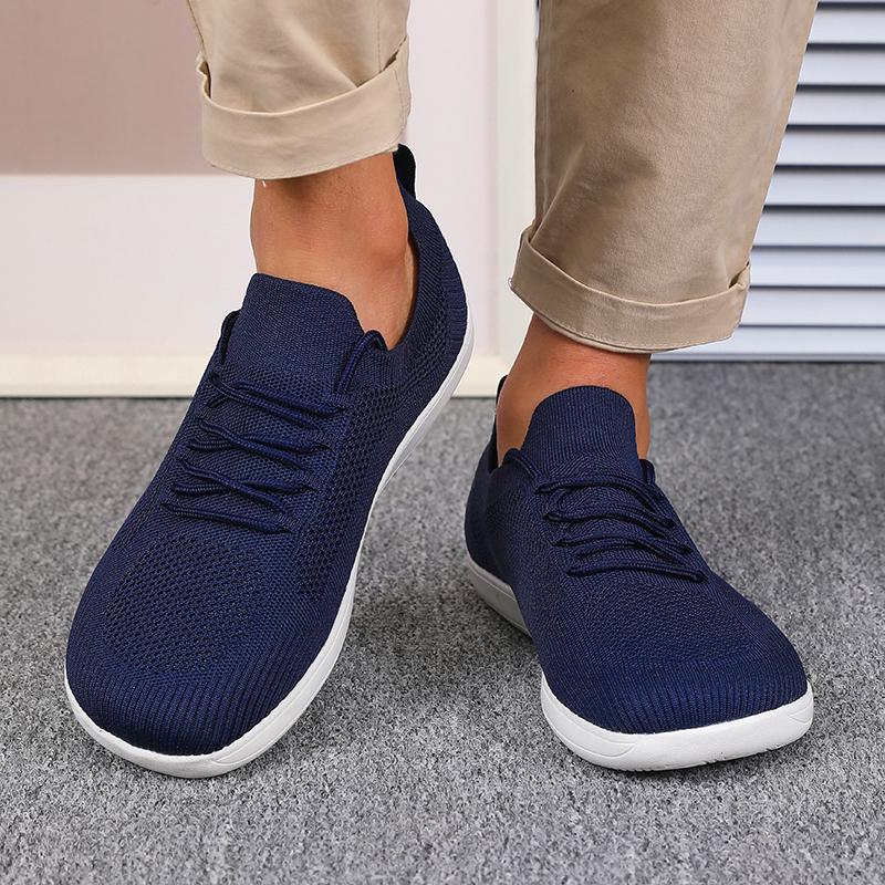 Fashion Men Breathable Summer Wide Toe Casual Sports Shoes with Mesh Fabric for Comfortable Walking Couple Running Shoes Large Size