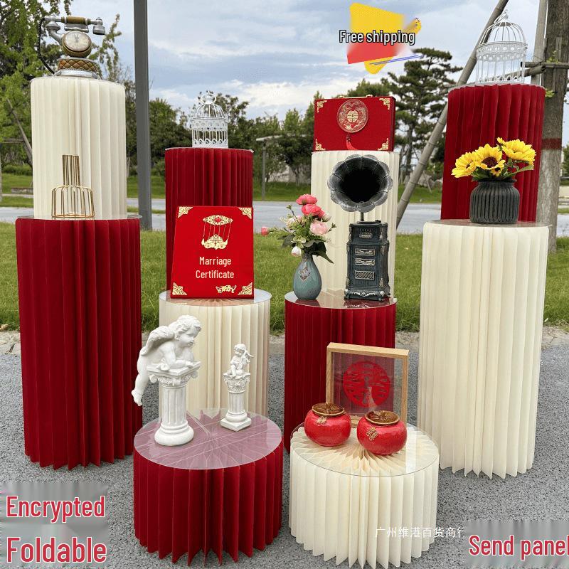 Origami Römische Säulenständer für Kuchen und Dekorationen