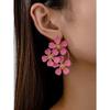 Retro Cute Floral Camellia Stud Earrings: Upscale Pastoral Style for Women