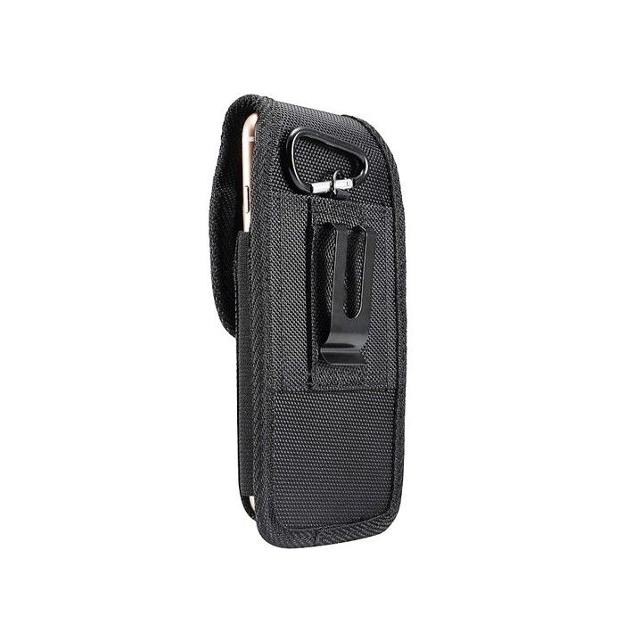 Pour NOKIA 5310 (2024) Étui Housse Ceinture Verticale Cuir Nylon - Noir