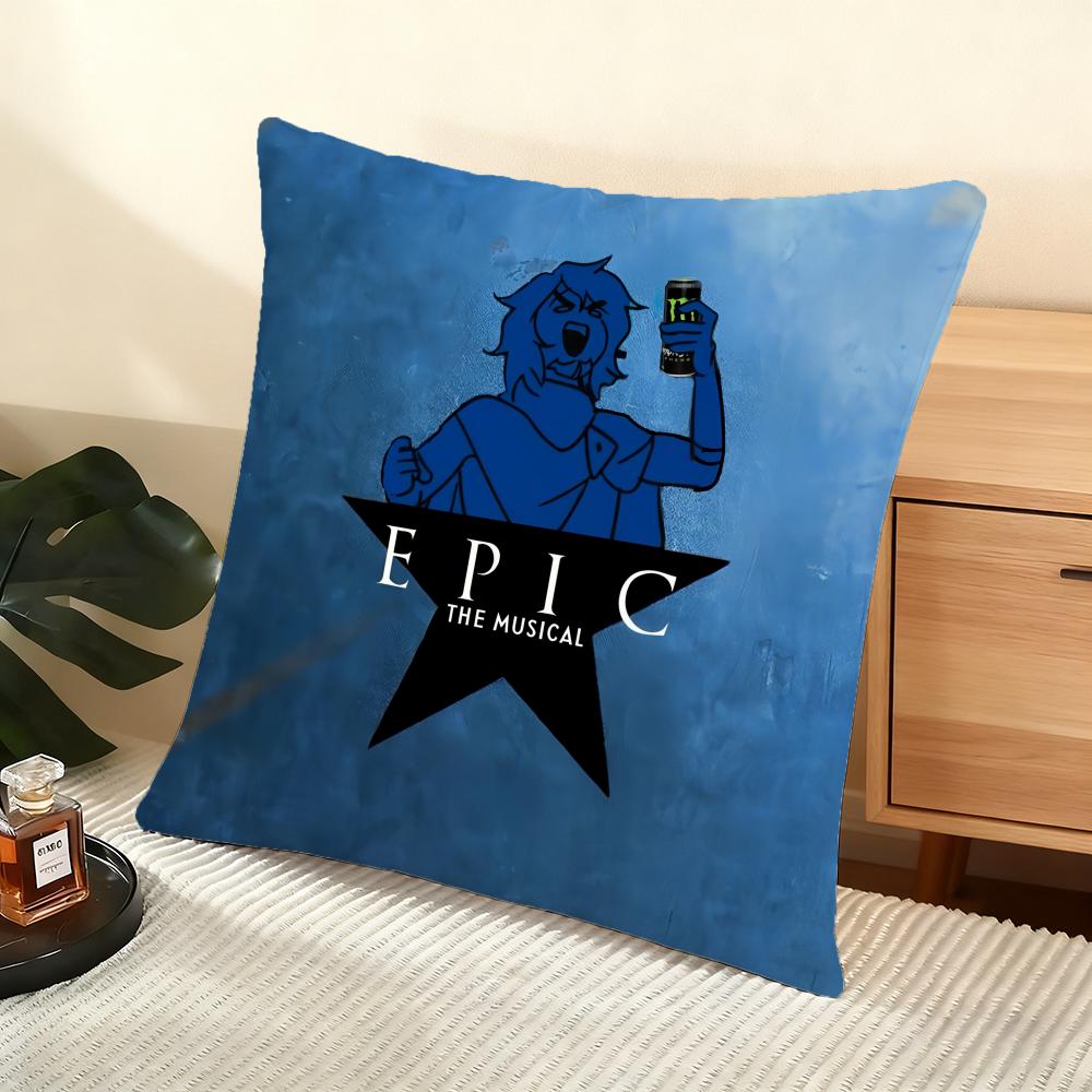E-Epic The Musical Cushion Cover Soft Short Plush Pillow Cover Smooth Cozy Texture Aesthetic Cushion Case Home Decor
