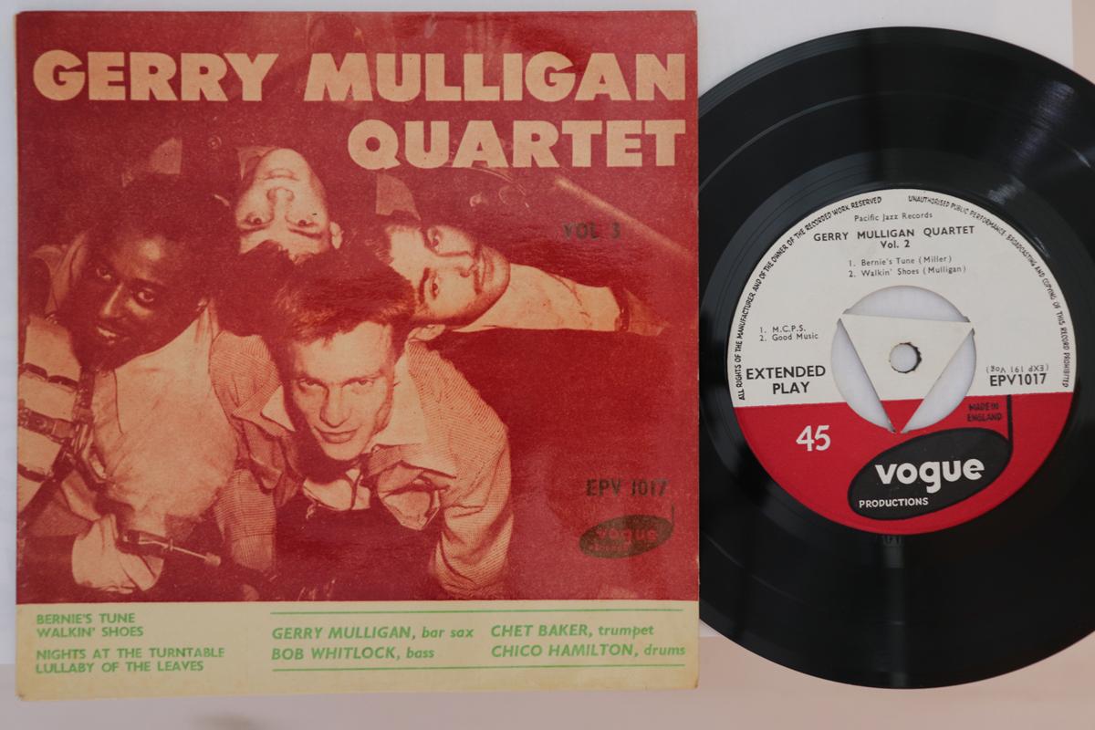 

7inch Record GERRY MULLIGAN QUARTET - Vol 3 EPV1017 VOGUE RECORDS UK Jazz Used