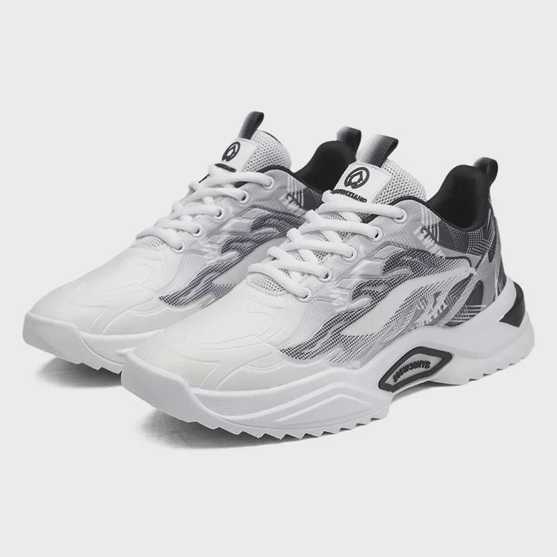 Men's Summer Breathable Shock-Absorbing Mesh Sneakers - Non-Slip, Trendy, Casual Shoes for Teens and Students