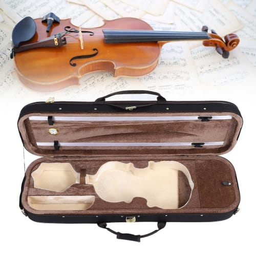 4/4 Size Violin Box with Hygrometer and Hardshell Violin Storage Case