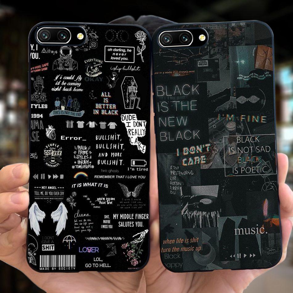 For Honor 10 Case Honor10 COL-L19 COL-L29 Fashion Moon Pattern Soft Silicon Protective Cover Phone Cases