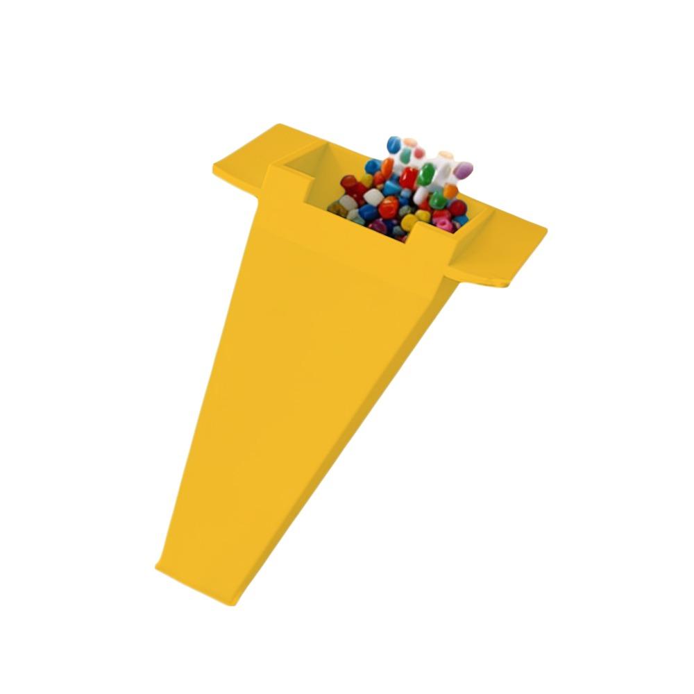 

Plastic 2.6mm Fuse Beads Funnel Mini Perler Bead Tool New Diamond Painting Funnel Crafting жовтий
