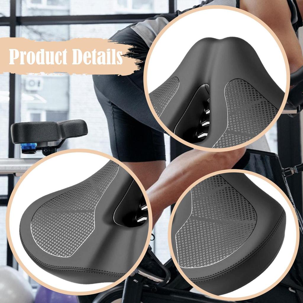 Bike Saddle Ergonomic Easy To Install Anti Slip Shock Absorption Lightweight Breathable Seat Cushion