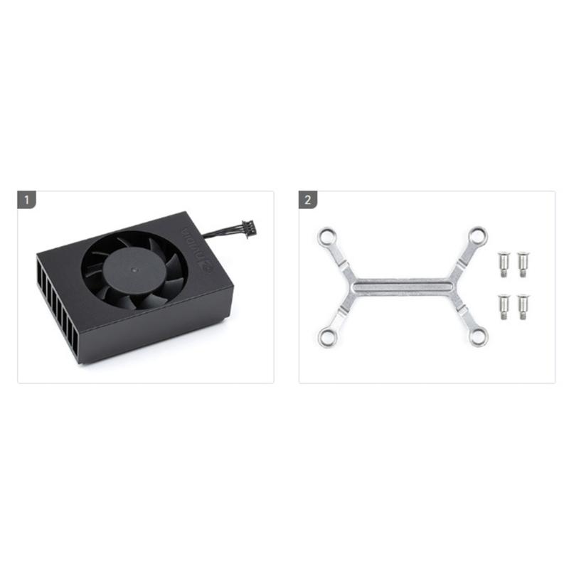 Embedded Fan Aluminum-Alloy Enclosure PWM Speed Adjustable Cooling Fan Replacement Accessory Compatible for Orin-Nano