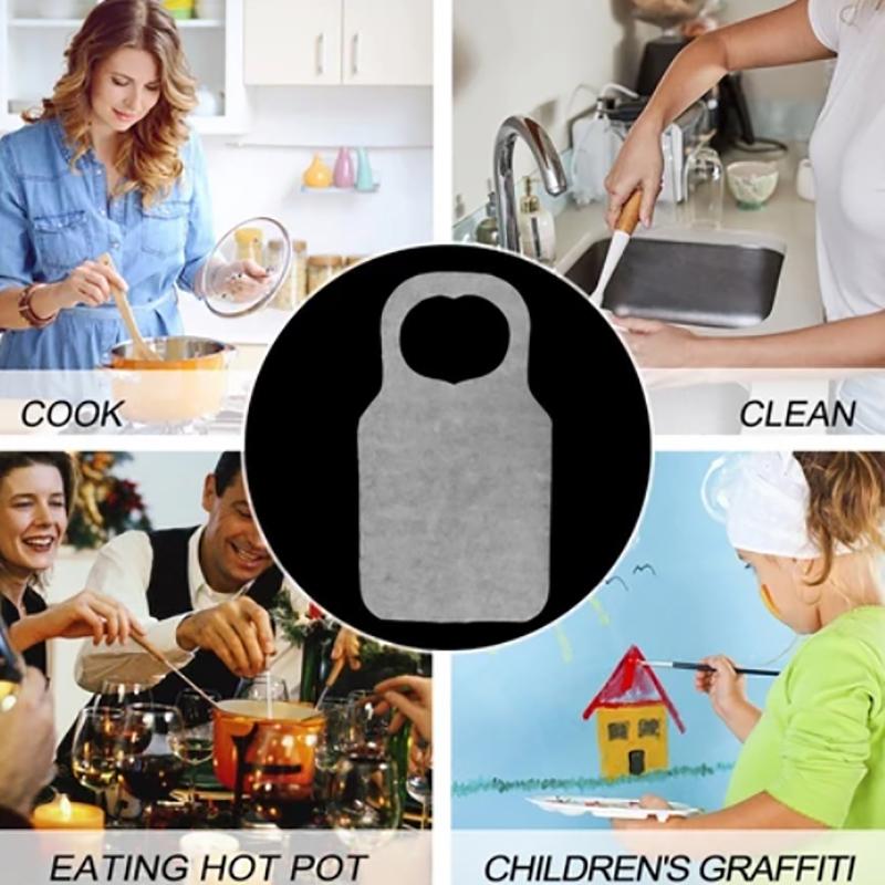 10/20Pcs Disposable Apron Hotpot Oil-Proof Anti-Fouling Adults Bib Portable Cleaning Cooking Non-Woven Waterproof Apron