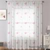 Traumhaftes Mädchen Herz Schmetterling Mond Stern Einteiler Fensterstange Inklusive Süße Atmosphäre Dekorative Vorhänge Transparent Aus Polyester