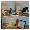 LED-Zeichentafel mit Licht, USB-betriebene, abwischbare 7-Farben-Notiztafel für Kinder mit Stiften und Ständer, Geburtstags- oder Weihnachtsgeschenk