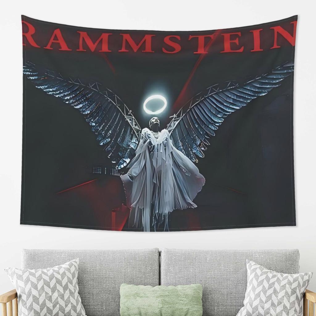 Arazzo Rammstein Angelo Design Scuro Drammatico Decorazione Murale Regalo di Moda Unico per Casa Stanza del Dormitorio