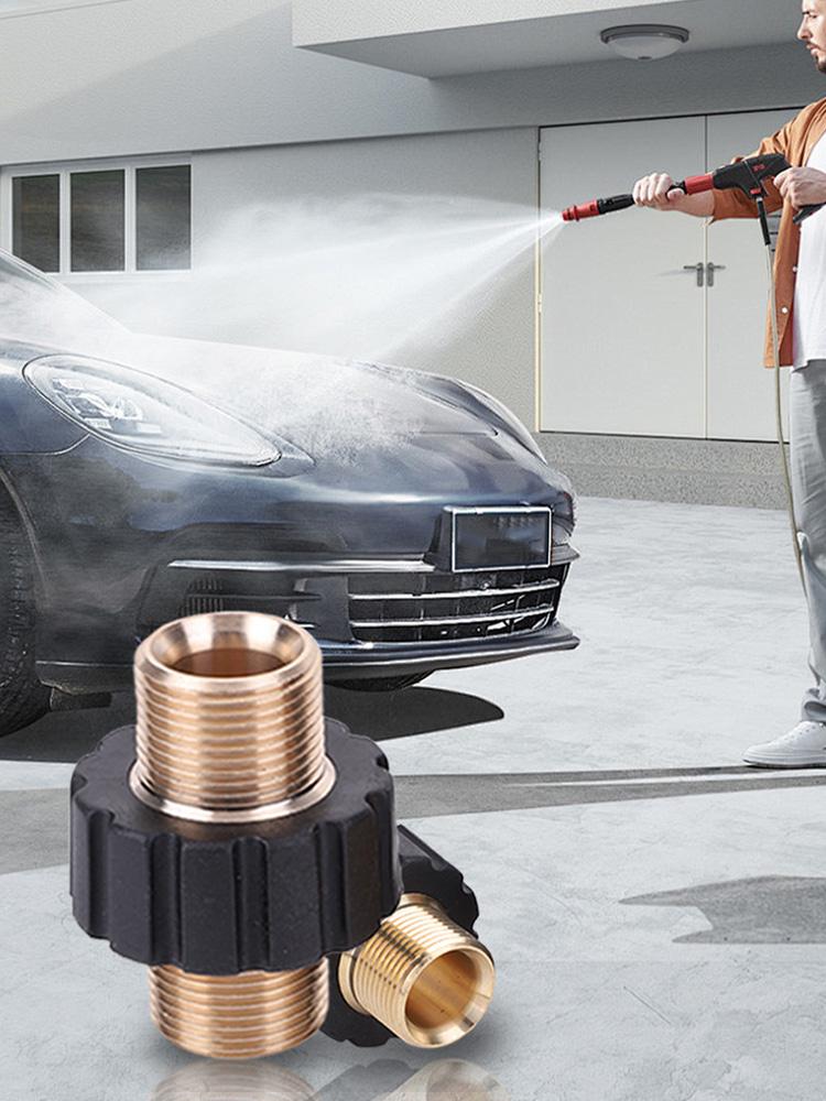 Drehgelenkanschluss für Hochdruckreiniger, Kupfer-Hochdruckschlauch-Schnellanschluss M22 15 MM 14 MM für Hochdruckreinigerpistole