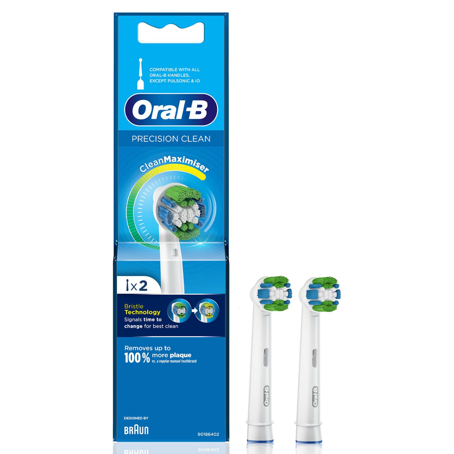 

Oral-B ORIGINAL Precision Clean Electric Toothbrush Soft Replacement Brush | For Vitalty,Pro,Smart Series, 2 refills, Daily clean & Gum health